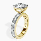 14kt Yellow Gold Adele Side Stone Lab Diamond Ring standing product image one