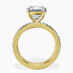 14kt Yellow Gold Adele Side Stone Lab Diamond Ring side right image one