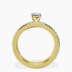 14kt Yellow Gold Adele Side Stone Lab Diamond Ring side right image one