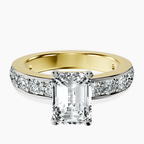 9ct Yellow Gold Adele Side Stone Lab Diamond Ring front image