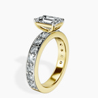 9ct Yellow Gold Adele Side Stone Lab Diamond Ring standing product image one