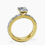 9ct Yellow Gold Adele Side Stone Lab Diamond Ring side right image one