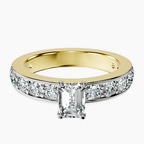 14kt Yellow Gold Adele Side Stone Lab Diamond Ring front image