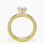 14kt Yellow Gold Adele Side Stone Lab Diamond Ring side right image one