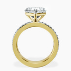 14kt Yellow Gold Adele Side Stone Lab Diamond Ring side right image one