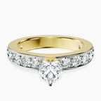 14kt Yellow Gold Adele Side Stone Lab Diamond Ring front image