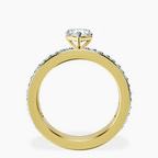 14kt Yellow Gold Adele Side Stone Lab Diamond Ring side right image one
