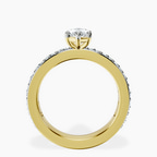 1.39 ct. marquise Adele Side Stone Ring in 14kt yellow gold side right image one