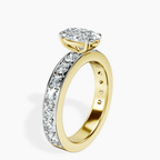 14kt Yellow Gold Adele Side Stone Lab Diamond Ring standing product image one