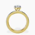 14kt Yellow Gold Adele Side Stone Lab Diamond Ring side right image one