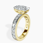 14kt Yellow Gold Adele Side Stone Lab Diamond Ring standing product image one