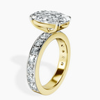 18kt Yellow Gold Adele Side Stone Lab Diamond Ring standing product image one