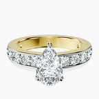 14kt Yellow Gold Adele Side Stone Lab Diamond Ring front image