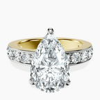 14kt Yellow Gold Adele Side Stone Lab Diamond Ring front image