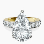 14kt Yellow Gold Adele Side Stone Lab Diamond Ring front image