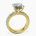 14kt Yellow Gold Adele Side Stone Lab Diamond Ring side right image one