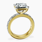 14kt Yellow Gold Adele Side Stone Lab Diamond Ring side right image one