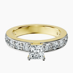 14kt Yellow Gold Adele Side Stone Lab Diamond Ring front image