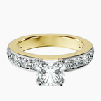 14kt Yellow Gold Adele Side Stone Lab Diamond Ring front image