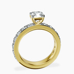 14kt Yellow Gold Adele Side Stone Lab Diamond Ring side right image one