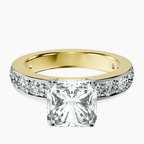 14kt Yellow Gold Adele Side Stone Lab Diamond Ring front image