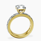 14kt Yellow Gold Adele Side Stone Lab Diamond Ring side right image one