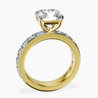 14kt Yellow Gold Adele Side Stone Lab Diamond Ring side right image one