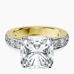 14kt Yellow Gold Adele Side Stone Lab Diamond Ring front image