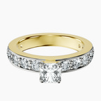 14kt Yellow Gold Adele Side Stone Lab Diamond Ring front image