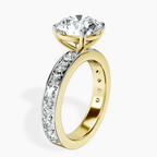 10kt Yellow Gold Adele Side Stone Lab Diamond Ring standing product image one