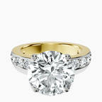 14kt Yellow Gold Adele Side Stone Lab Diamond Ring front image