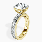 14kt Yellow Gold Adele Side Stone Lab Diamond Ring standing product image one