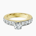 14kt Yellow Gold Adele Side Stone Lab Diamond Ring front image