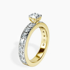 14kt Yellow Gold Adele Side Stone Lab Diamond Ring standing product image one