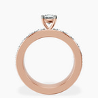 18kt Rose Gold Alfreda Half Eternity Lab Diamond Ring side right image one