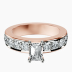 14kt Rose Gold Alfreda Half Eternity Lab Diamond Ring front image