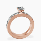 14kt Rose Gold Alfreda Half Eternity Lab Diamond Ring side right image one