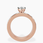 1.39 ct. marquise Alfreda Half Eternity Ring in 10kt rose gold side right image one