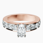 10kt Rose Gold Alfreda Half Eternity Lab Diamond Ring front image