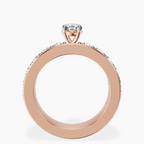 10kt Rose Gold Alfreda Half Eternity Lab Diamond Ring side right image one