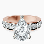 10kt Rose Gold Alfreda Half Eternity Lab Diamond Ring front image