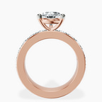 10kt Rose Gold Alfreda Half Eternity Lab Diamond Ring side right image one