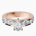 18kt Rose Gold Alfreda Half Eternity Lab Diamond Ring front image