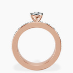 18kt Rose Gold Alfreda Half Eternity Lab Diamond Ring side right image one