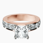 9ct Rose Gold Alfreda Half Eternity Lab Diamond Ring front image