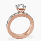9ct Rose Gold Alfreda Half Eternity Lab Diamond Ring side right image one