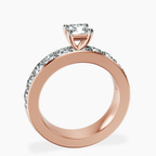 18kt Rose Gold Alfreda Half Eternity Lab Diamond Ring side right image one