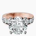 18kt Rose Gold Alfreda Half Eternity Lab Diamond Ring front image