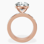 18kt Rose Gold Alfreda Half Eternity Lab Diamond Ring side right image one