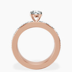 18kt Rose Gold Alfreda Half Eternity Lab Diamond Ring side right image one